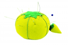 yellow and green pincushion